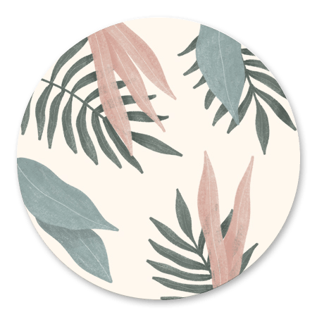 Botanisch bladeren pastel